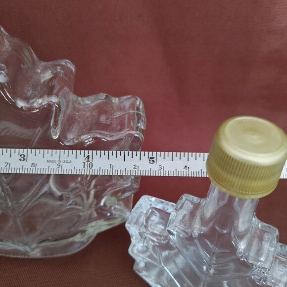 Leaf-Shaped Clear Glass Bottle  Set of 3 - Picture 6 of 8